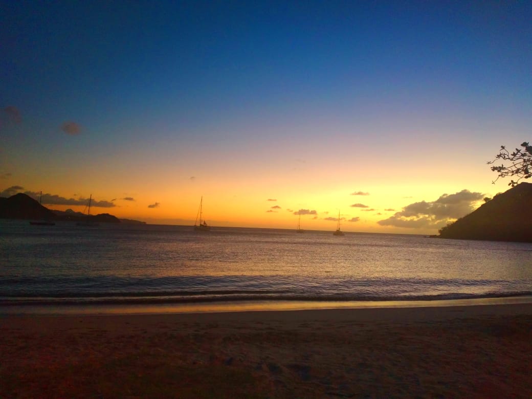 "Sunset picture at Pigeon Island."